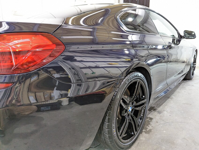 施工後　BMW650シリーズ(ブルー）　サイドショット