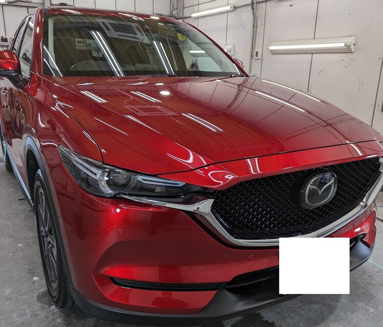 施工後　マツダ　CX-5(レッド）　車全体