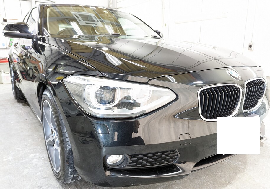 施工後　BMW116(ブラック）車全体