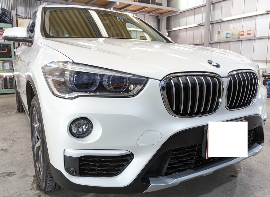 施工後　BMWX1シリーズ（ホワイト）　車全体