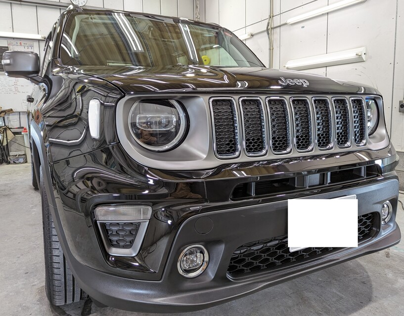 施工後　Jeep レネゲード（ブラック）　車全体