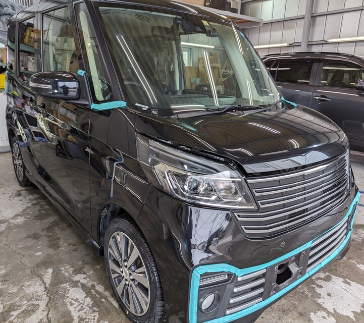 施工前　日産　デイズルークス(ブラック）車全体