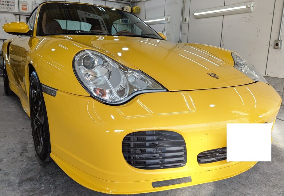 施工後 ポルシェ(イエロー) 車全体