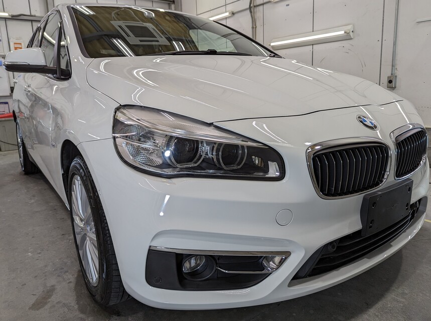 施工後　BMW220（パールホワイト）　車全体