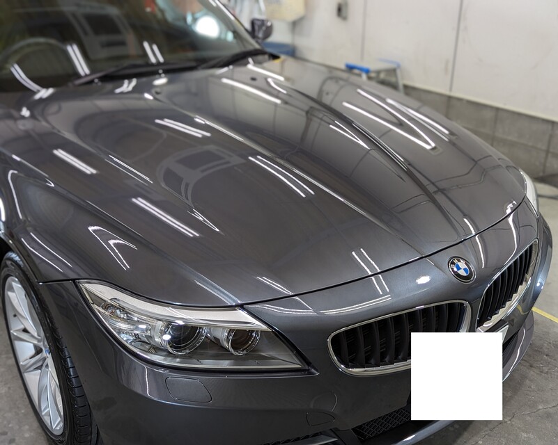 施工後　BMWZ4(グレー）　ボンネット