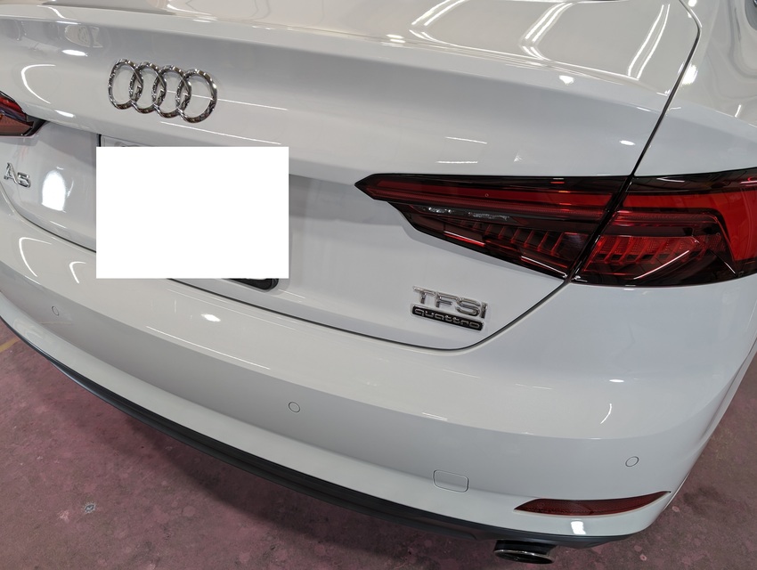 施工後 AUDI TTクーペ(ホワイト) バック