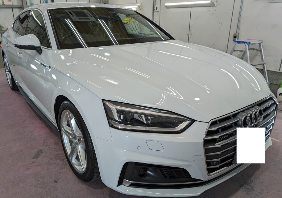施工後 AUDI TTクーペ(ホワイト) お車全体