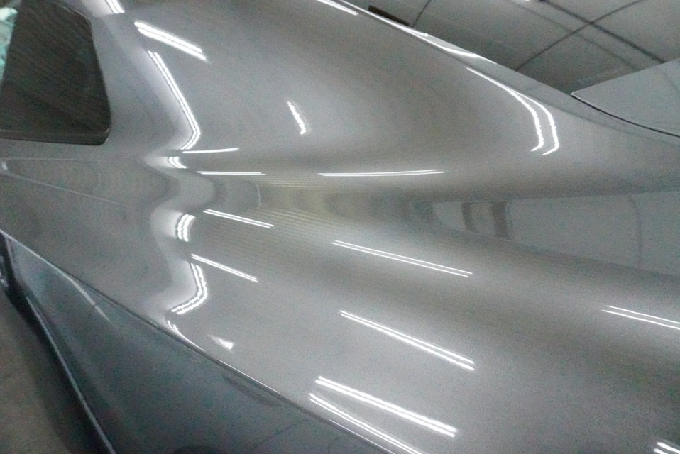 施工後　日産GTR(グレー）　サイド