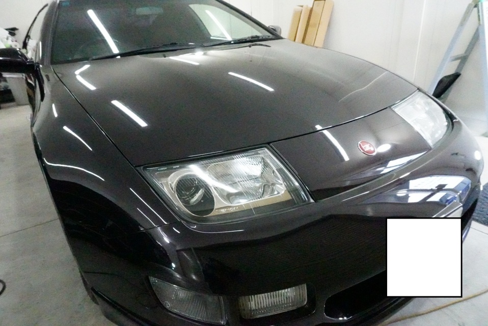 施工後　Z32(バイオレッド）車全体