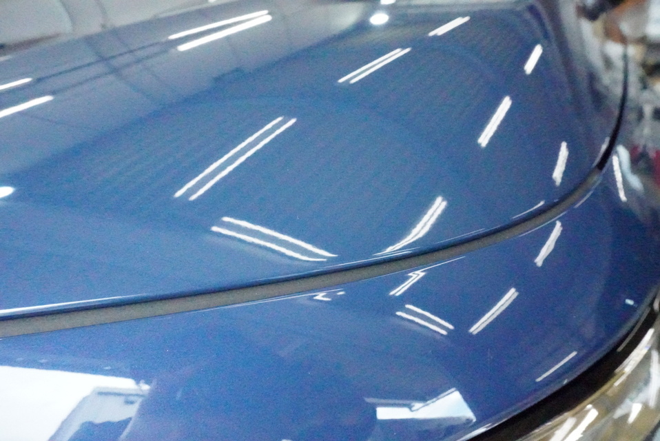 施工後　ホンダ　シビック(ブルー）フロントフェイス