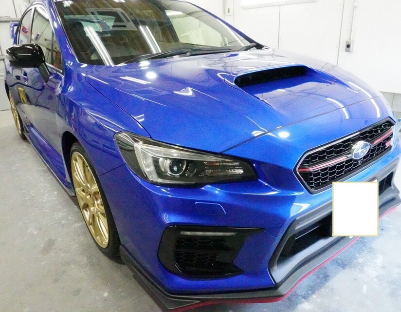 施工後　スバル　　WRX(ブルー）　車全体