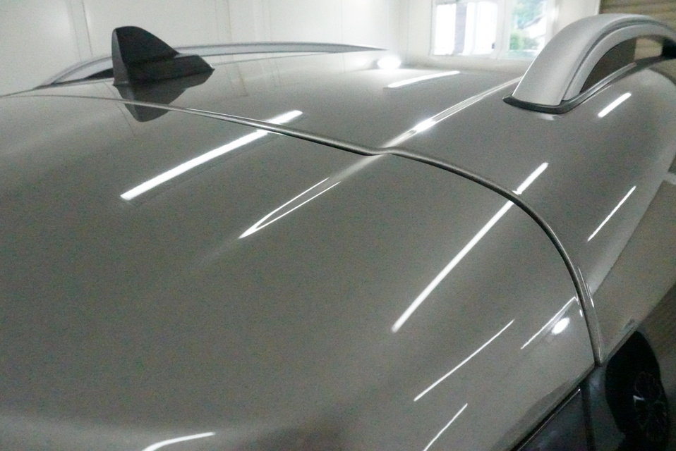 施工後　ミニクーパー(ブルー）　ルーフ面