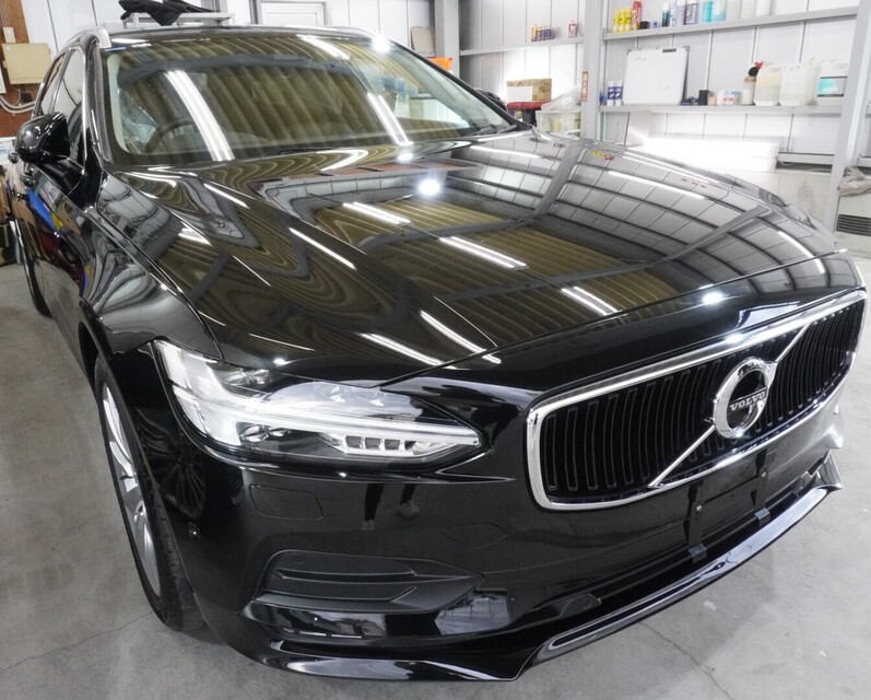 施工後　ボルボV90(ブラック） 車全体
