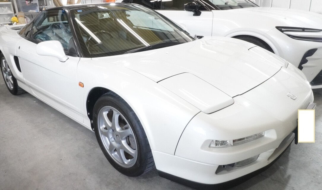施工後　ホンダ　NSX（ホワイト）　車全体