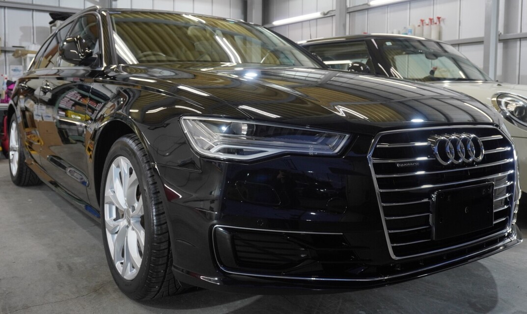 施工後　アウディA6アバント(ブラック）　車全体