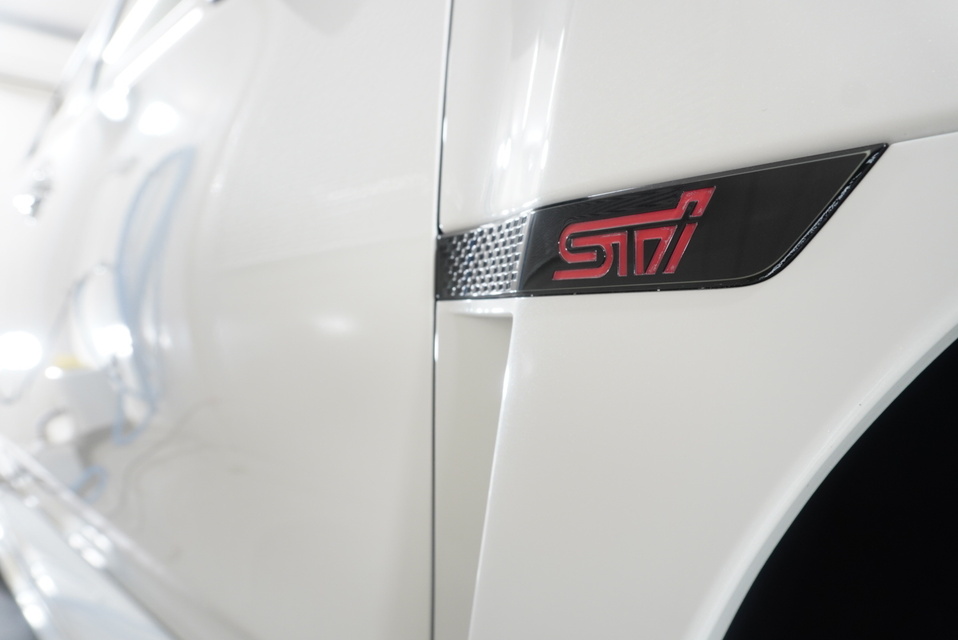 施工後　スバルWRX(ホワイト）　サイド