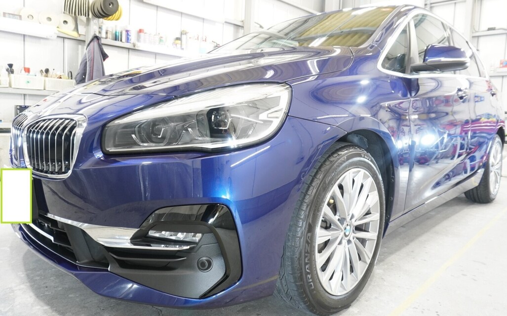 施工後　BMW218d(ブルー）　車全体