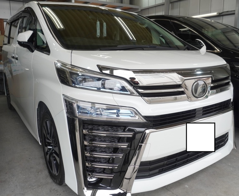 施工後　トヨタ　ヴェルファイア（ホワイト）　車全体