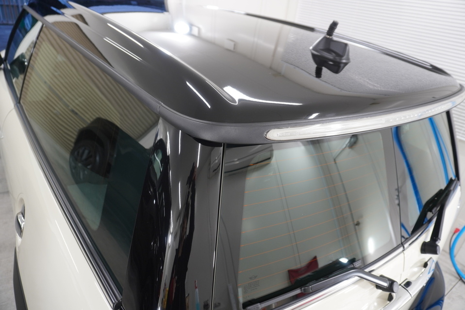 施工後　ミニクーパーS（ホワイト）　ルーフ面