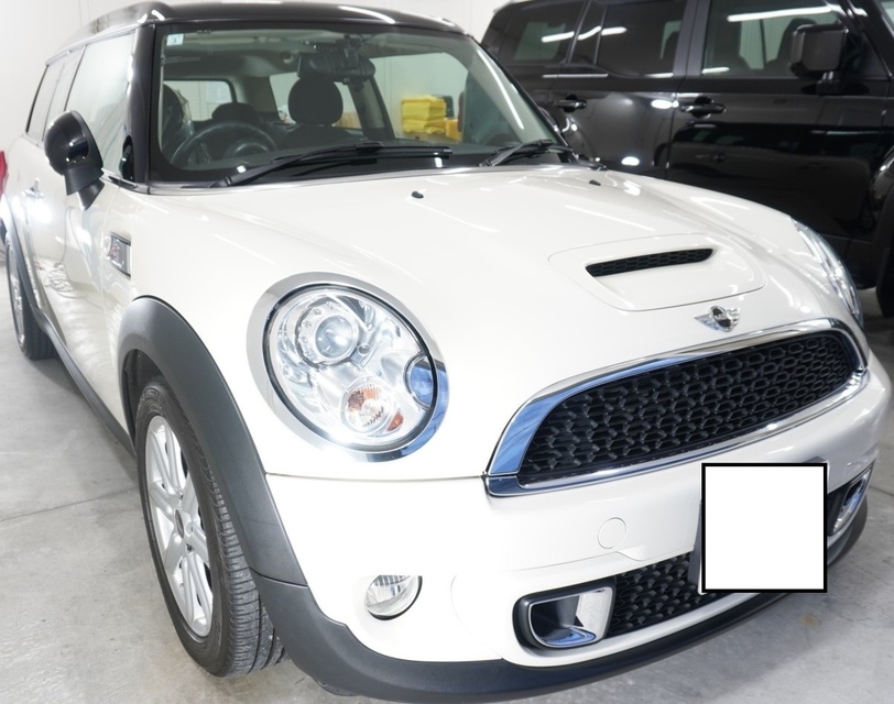 施工後　ミニクーパーS（ホワイト）　車全体