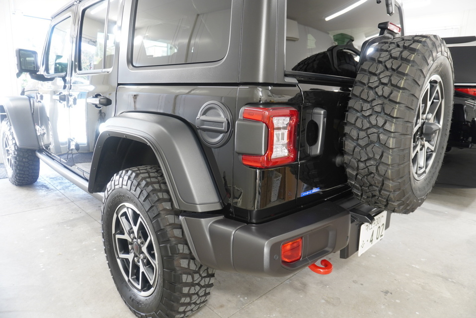 施工後　Jeepラングラー(ブラック）　リアサイド