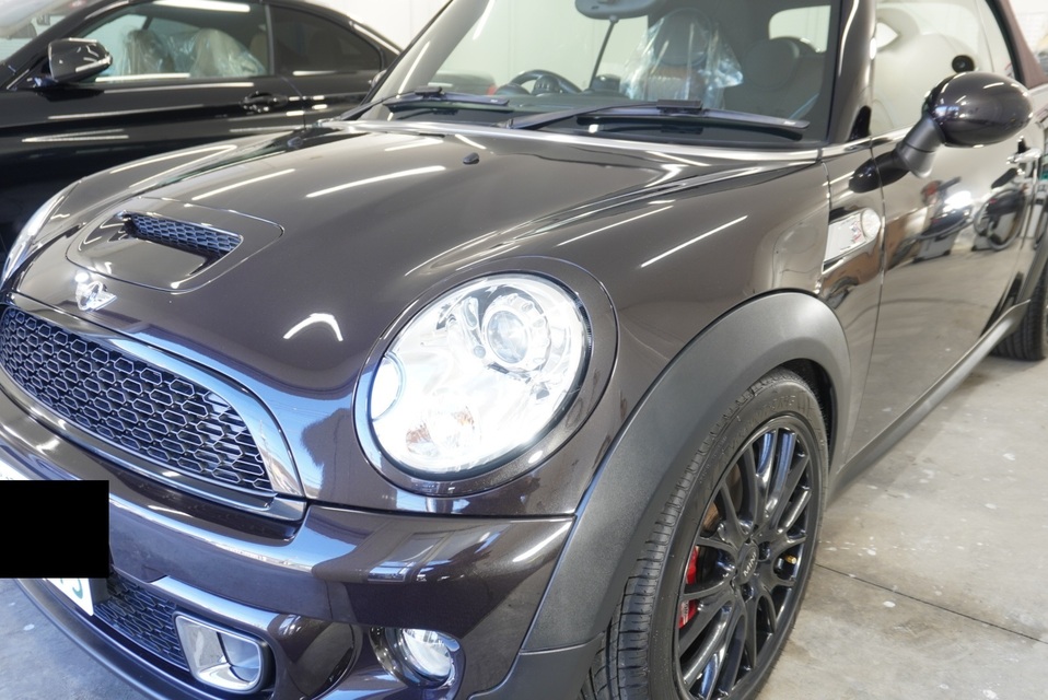 施工後　ミニクーパーS(ブラック）サイド