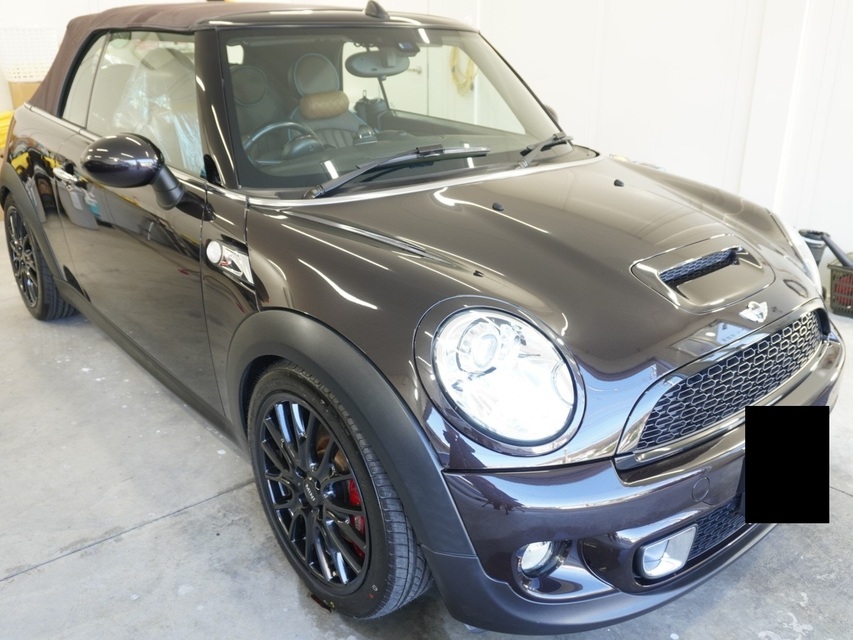 施工後　ミニクーパーS(ブラック）車全体