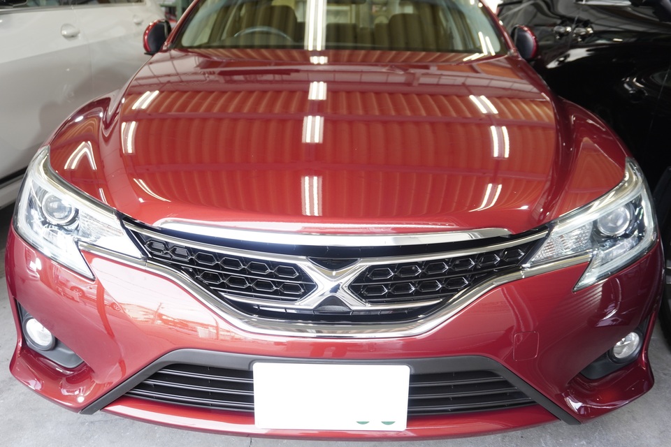 施工後　トヨタ　マークX(レッド）　車全体