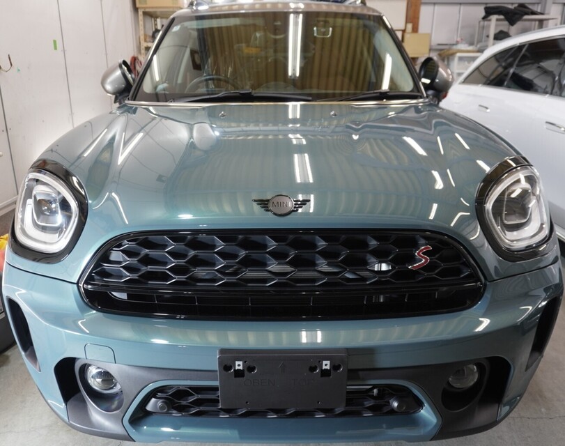 施工後　ミニクーパーS（グリーン×グレー）フロント