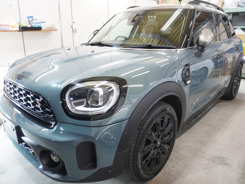 施工後　ミニクーパーS（グリーン×グレー）サイド