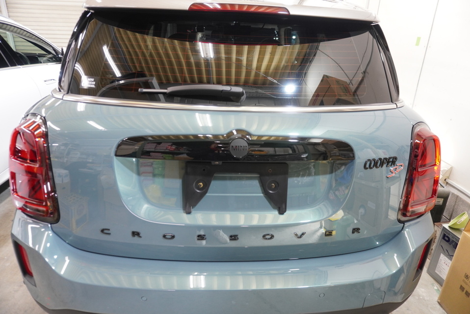 施工後　ミニクーパーS（グリーン×グレー）リア