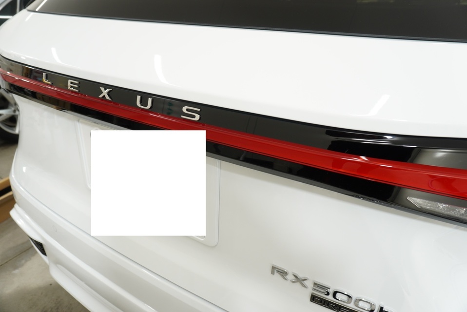 施工後　レクサスＲＸ(ホワイト）　リア