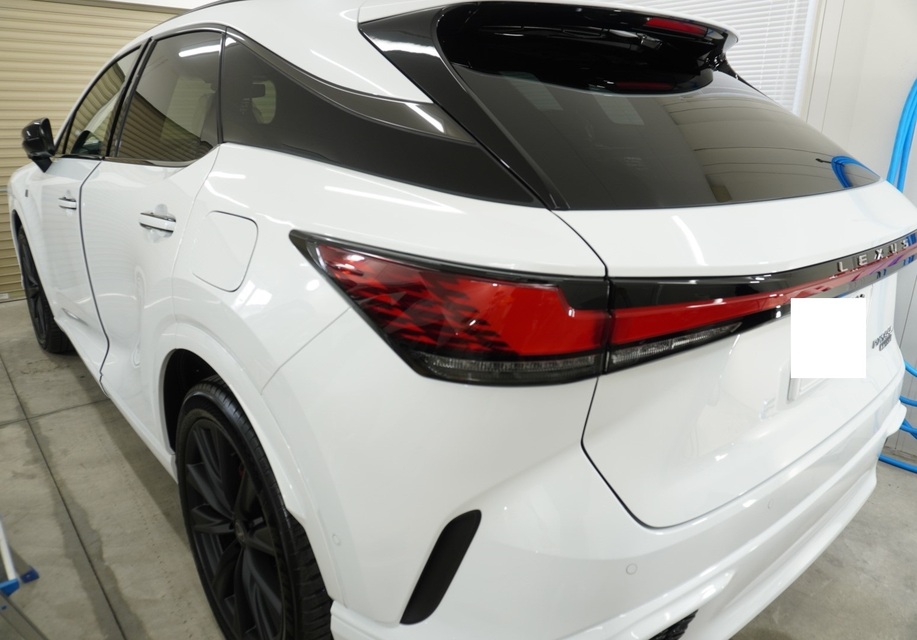 施工後　レクサスＲＸ(ホワイト）リアサイド