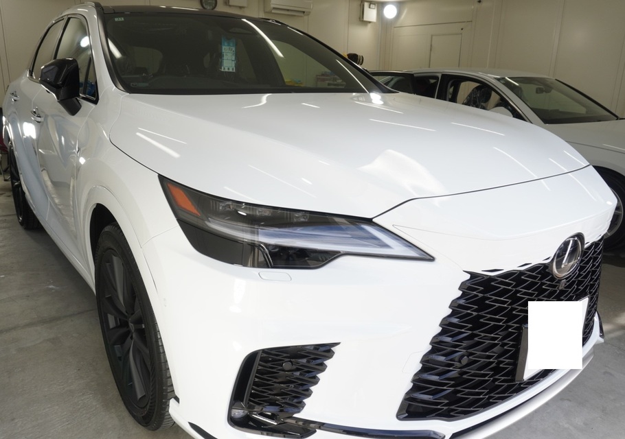 施工後　レクサスＲＸ(ホワイト）　車全体