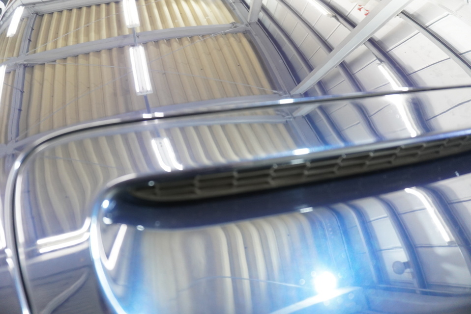 施工後　ミニクーパーS(ブルー）フロントアップ