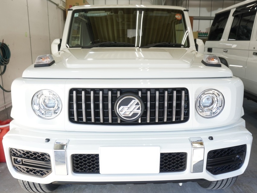 施工後　スズキ　ジムニーノマド(ホワイト）　フロント