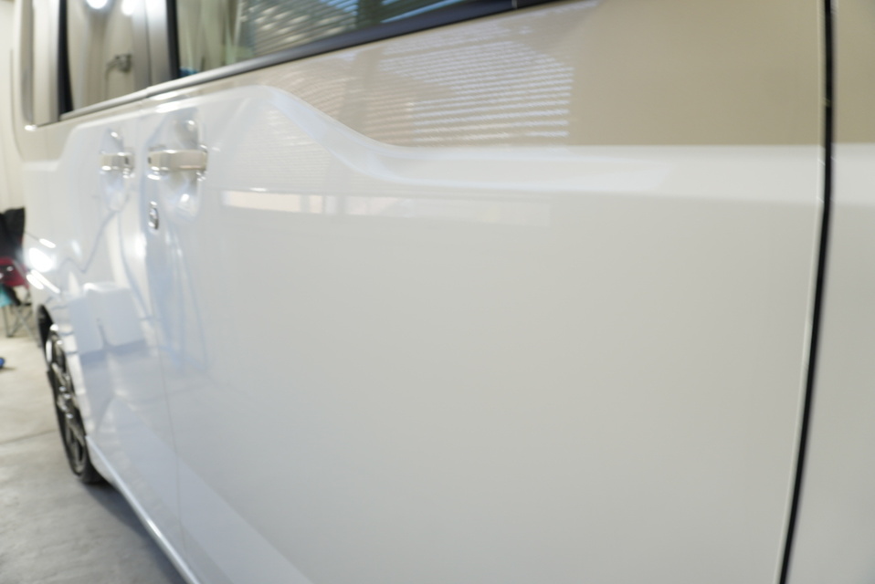 施工後　日産ルークス(ホワイト）サイドアップ