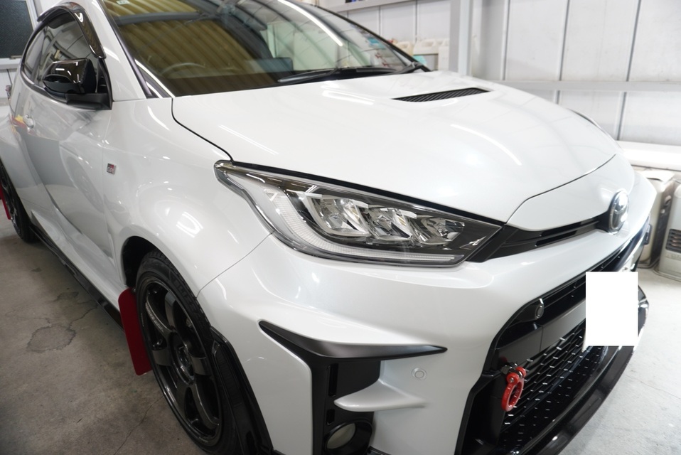 施工後　トヨタ　ヤリスクロス(ホワイト)　車全体