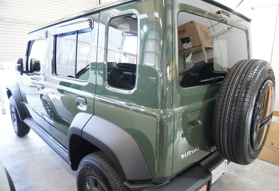 施工後　スズキジムニーノマド（グリーン）　リアサイド