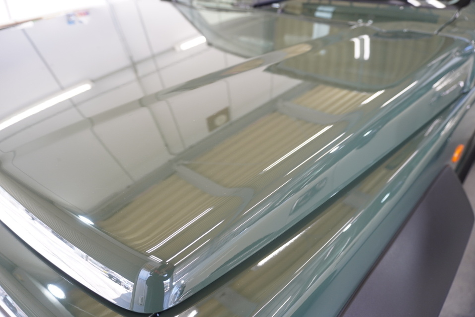 施工後　スズキジムニーノマド（グリーン）　フロントアップ