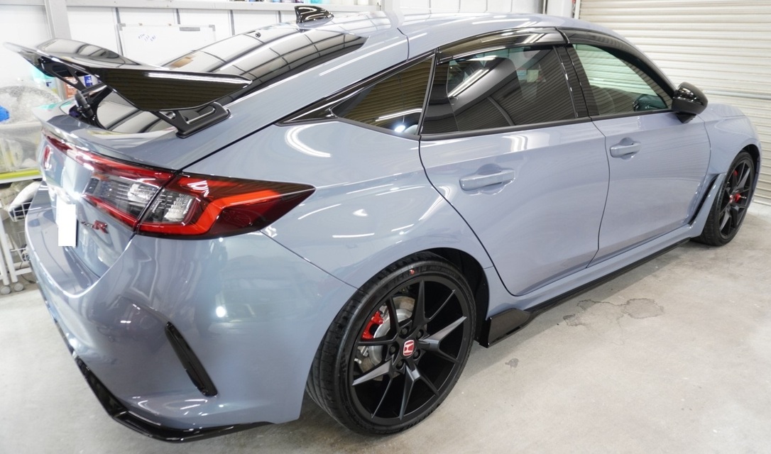 施工後　ホンダ　シビックタイプR(グレー）　サイド