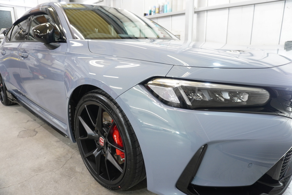 施工後　ホンダ　シビックタイプR(グレー）　