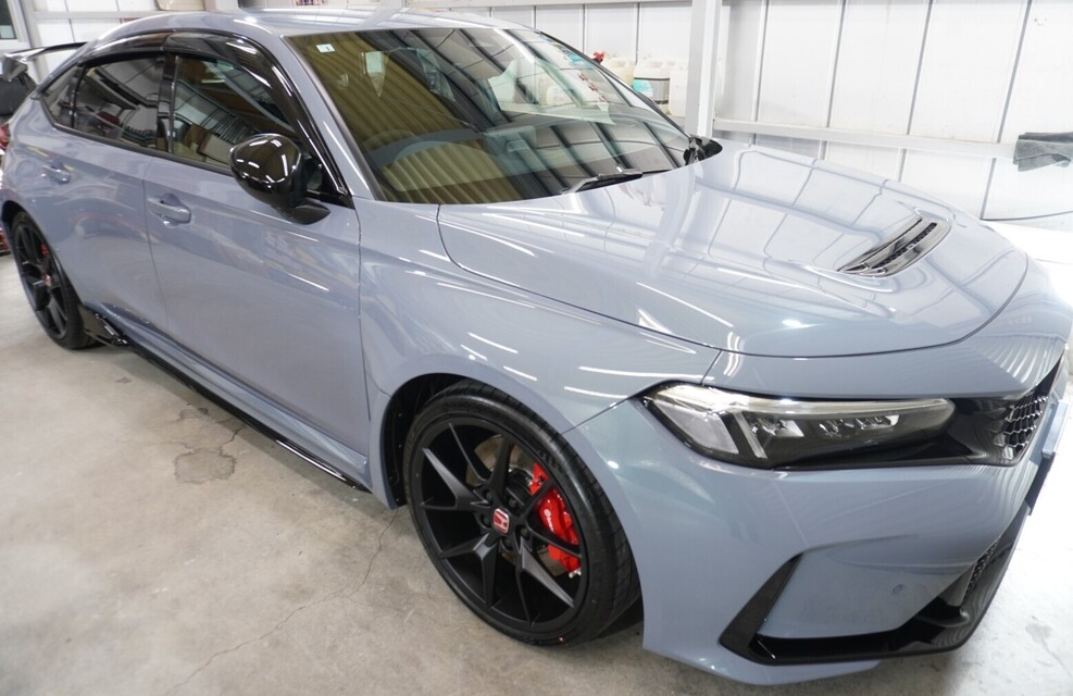 施工後　ホンダ　シビックタイプR(グレー）　車全体