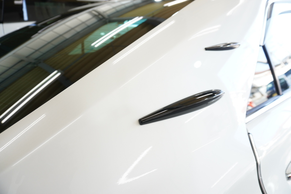 施工後　トヨタ　マークX（ホワイト）　サイド