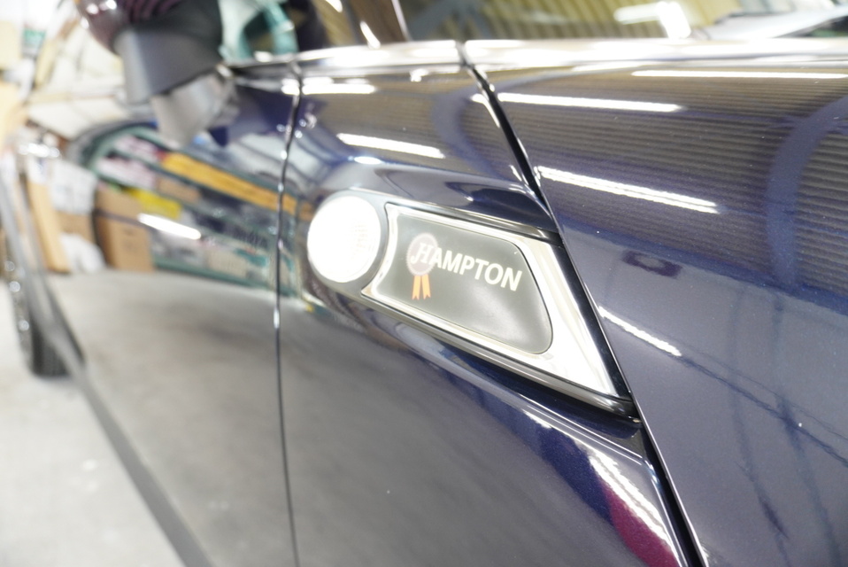 施工後　ミニクーパー（ブルー）　サイドアップ