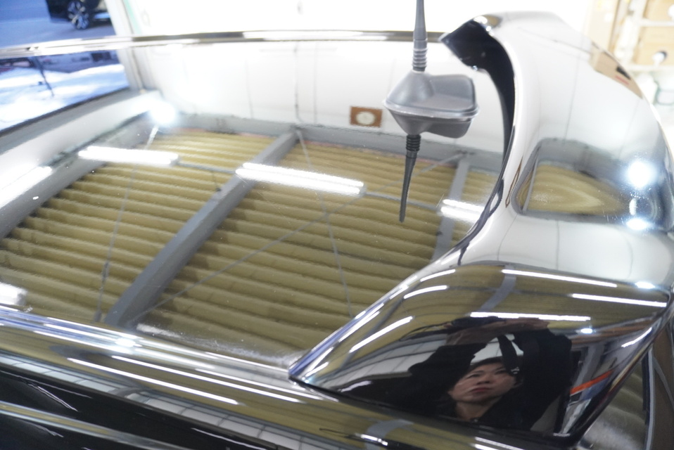 施工後　ミニクーパー（ブルー）　ルーフ面