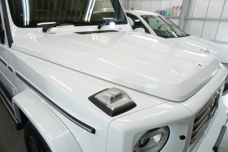 施工後　メルセデスベンツG450（ホワイト）　フロント