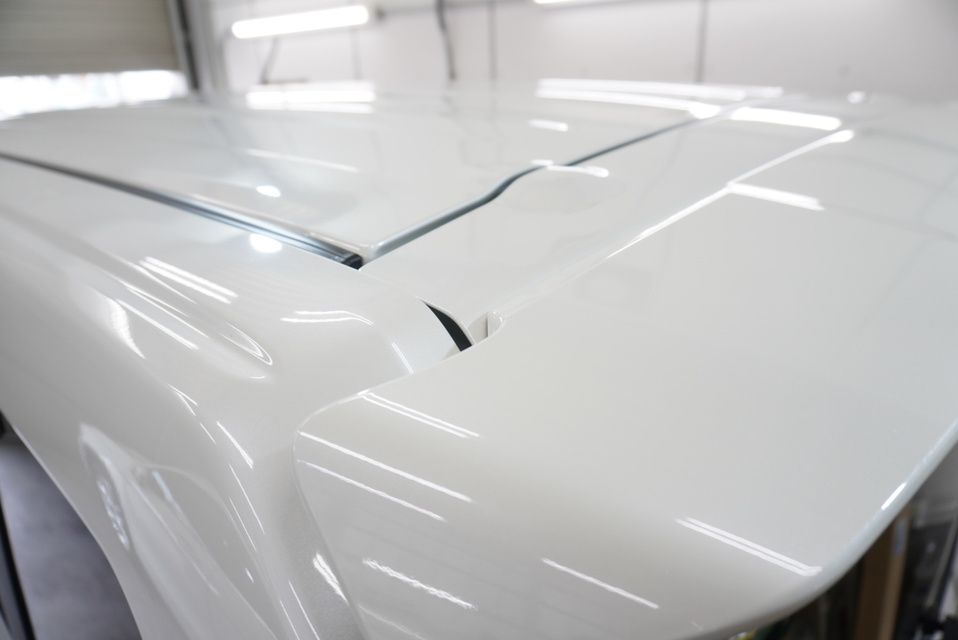 施工後　スズキ　スペーシアカスタム（ホワイト）　ルーフ面