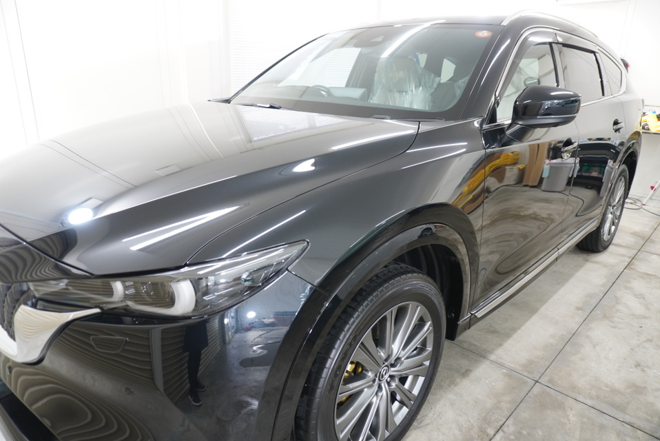 施工後　マツダ　CX8(ブラック）　車全体