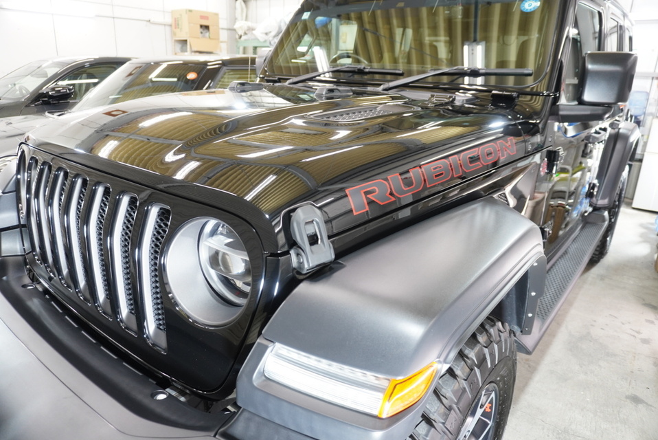 施工後　Jeepラングラー(ブラック）フロント